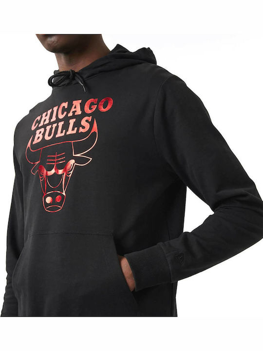 Chicago Bulls NBA Φούτερ με Κουκούλα Μαύρο