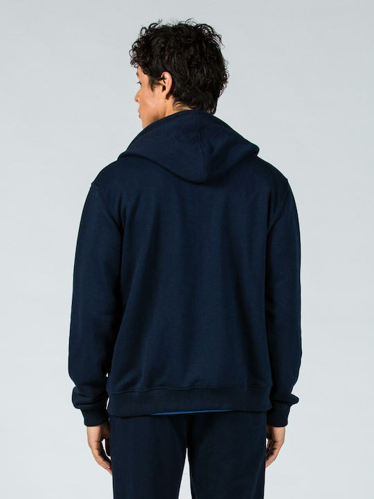 GSA Men's Sweatshirt Jacket with Hood and Pockets Navy Blue