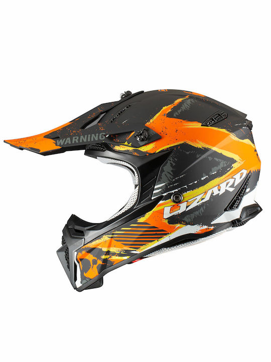 Pilot Dirty Motocross Helmet ECE 22.05 1250gr Black/Orange Matt