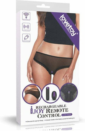Lovetoy iJoy Remote Vibrating Panty Mini Δονητής για Ζευγάρια με Απομακρυσμένο Έλεγχο 7cm Μαύρος