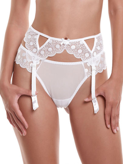 Miss Rosy 8146 Garters with Lace Bridal Garter White