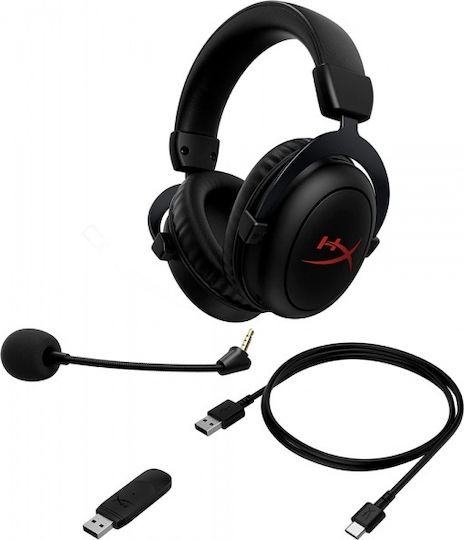 HyperX Cloud Core Wireless Надушници Геймърски слушалки с връзка USB Черен
