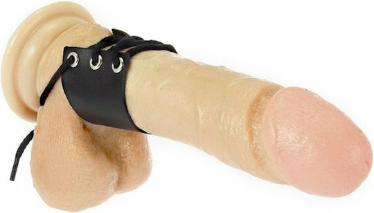 Rimba Bondage Play Penis Strap Adjustable Cock Ring Schwanz & Hoden Leder Schwarz