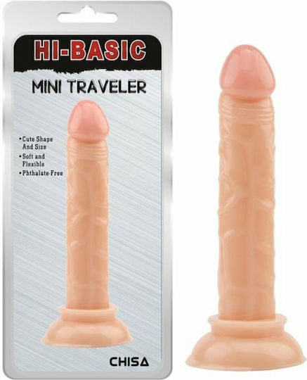 Chisa Novelties Hi-Basic Mini Traveler Реалистично дилдо Със смукателна чашка Телесен 14см