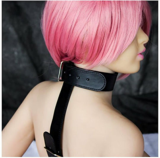 Fetish Addict Adjustable Collar with Restraints Σετ για Δέσιμο Λαιμού & Άκρων Black