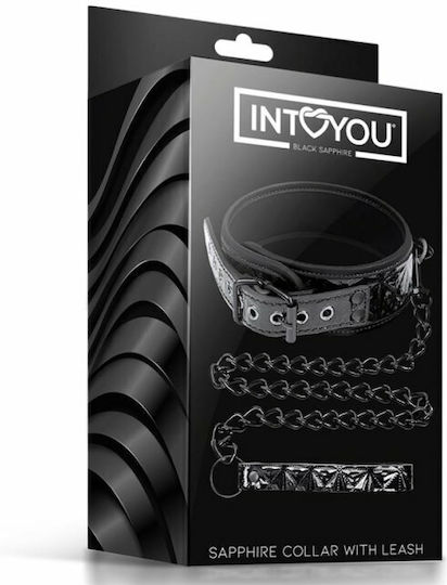 IntoYou Sapphire Collar With Leash Halsband in Schwarz Farbe