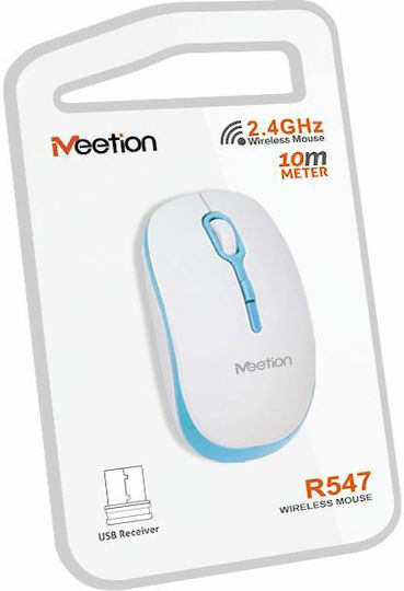 Meetion MT-R547 Magazin online Ergonomic Mouse White/Blue