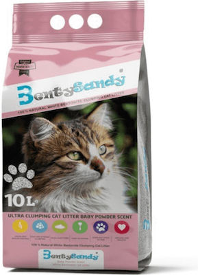 Bentysandy Plus Clumping Odour Control Cat Litter Baby Powder 10lt 4091