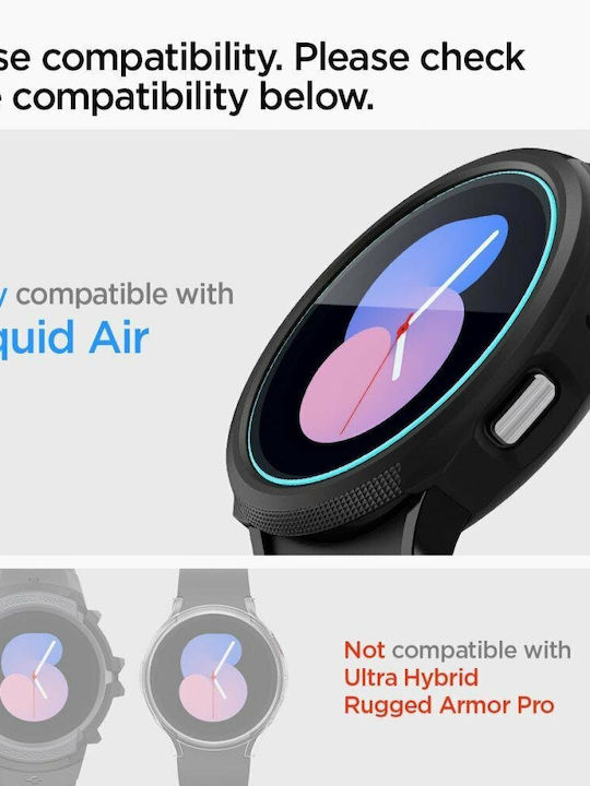 Spigen EZ Fit Tempered Glass for the Galaxy Watch 4 40mm 2pcs AGL05340