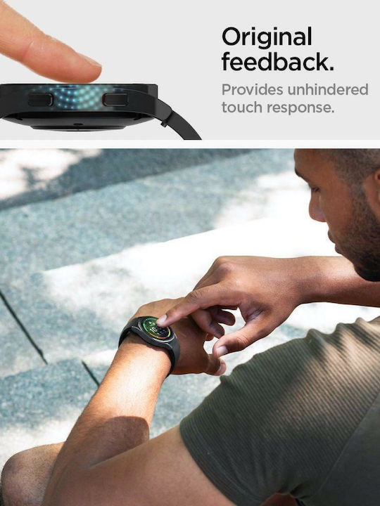 Spigen EZ Fit Tempered Glass for the Galaxy Watch 4 44mm 2pcs AGL05339