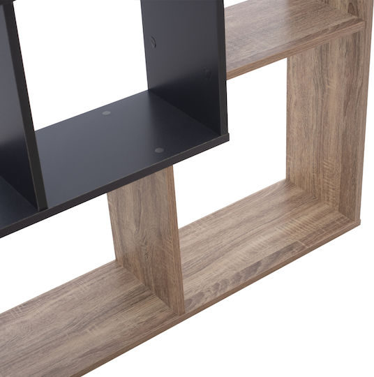 Brody Bookcase Natural Gray 136x22x136cm