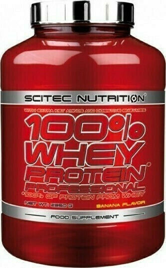 Scitec Nutrition 100% Whey Protein Professional Суроватъчен протеин без глутен с вкус Банан 2.35kg