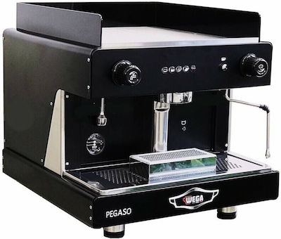 Wega Pegaso Opaque EVD Commercial Espresso Machine 1-Group Metallic Black W53xD55.5xH51.5cm