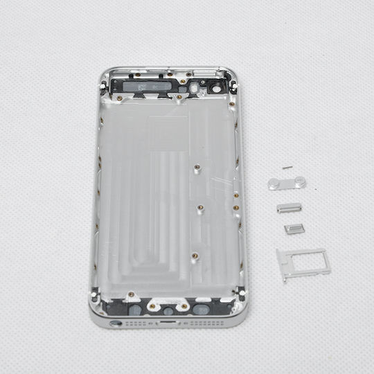 Κапак за замяна на батерията Сребрист за iPhone 5s