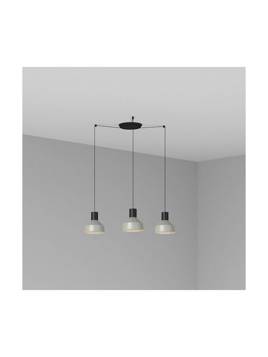 Faro Barcelona Kombo Pendant Light Three-Light for Socket E27 Gray