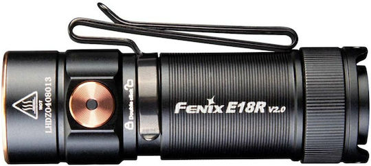 Fenix Rechargeable Flashlight LED IP68 with Maximum Brightness 750lm E18R 1 x CR123A Black