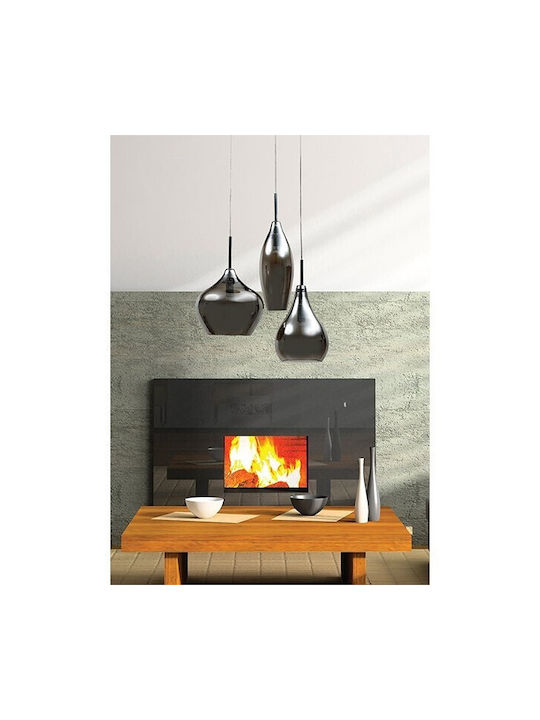 Luma Pendant Light Three-Light for Socket G9 Gray