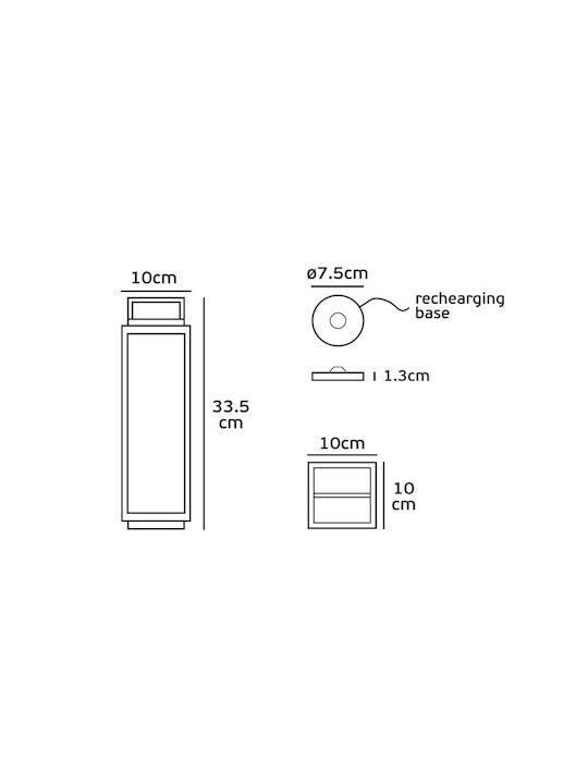 VK Lighting Φωτιστικό Φαναράκι LED Εξωτερικού Χώρου 2.2W με Θερμό Λευκό Φως IP54 Μαύρο