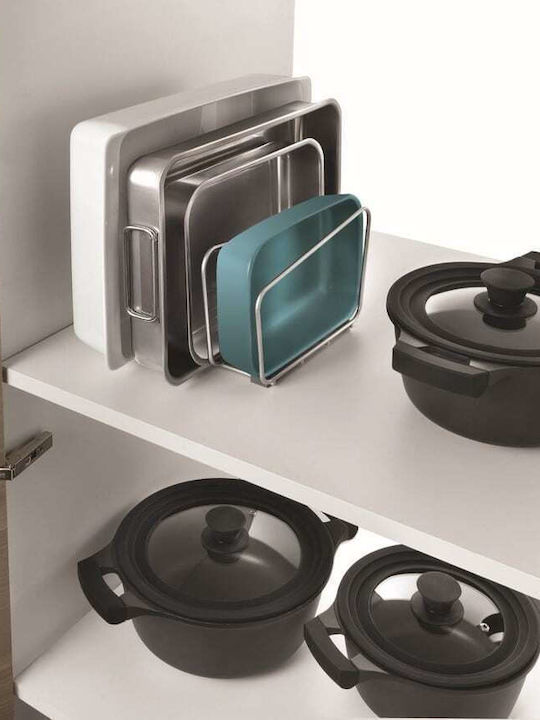 Metaltex Cabinet Dish Rack Backy Metallic 22x21x14cm Silver