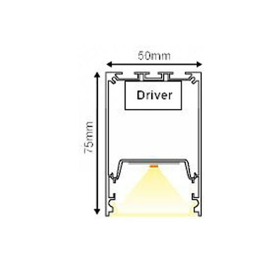 Aca Commercial Linear LED Ceiling Light 59W Natural White IP20 Dimmable 212cm