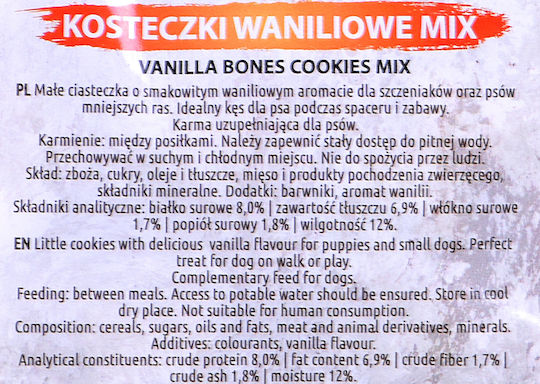 Maced Bones Cookies Лакомство за Кучета с Ванилия 1kg