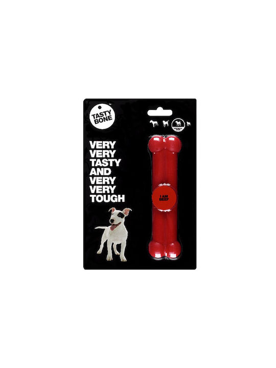 Tasty Bone Beef Nylon Plastic Bone Toy for Puppy with Flavor Beef Small 11εκ. Brown