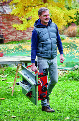 Einhell TE-TS 36/210 Li-Solo Bandsäge mit Sägeblattdurchmesser 210mm & Schnittgeschwindigkeit 3800Umdrehungen pro Minute