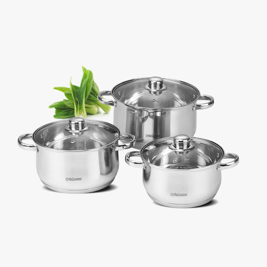 Maestro Set de oale din oțel inoxidabil Argint MR-2020-6XL 3buc