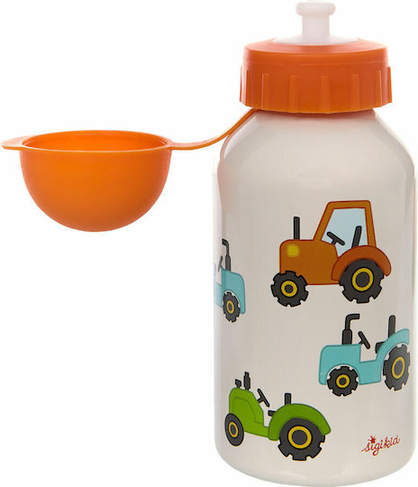 Sigikid Παιδικό Παγούρι Ανοξείδωτο με Pop-Up Καπάκι Πορτοκαλί 350ml