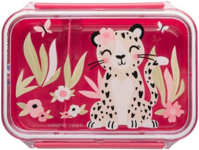 Stephen Joseph Leopard Kids Lunch Plastic Box Red