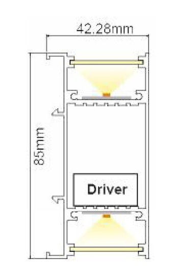 Aca Commercial Linear LED Ceiling Light 41W Warm White Dimmable L149xD4.22xH8.5cm