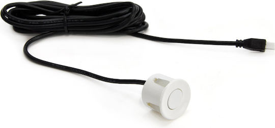 AMiO Car Parking System Back with Screen / Buzzer and 4 Sensors 22mm 12V in White Color