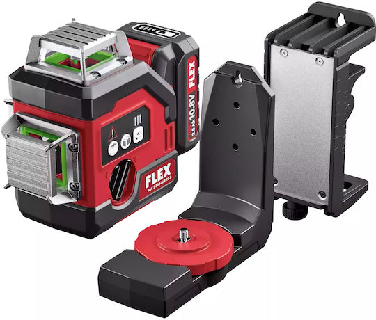 Flex ALC 3/360-G/R 10.8 Set Περιστροφικό Αλφάδι Laser Πράσινης Δέσμης 10.8V με Εύρος Εργασίας 100m