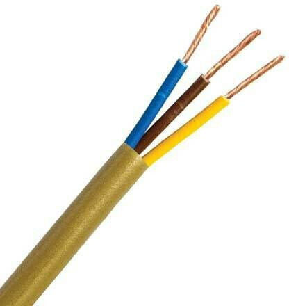 VK Lighting Кабел за захранване с диаметър 3x0.75mm² в Златист цвят 1м 1бр