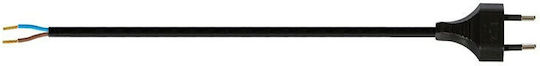 VK Lighting VK/V10/2/B Netzkabel in Schwarzes Farbe 1m