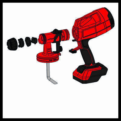Einhell Battery Powered Solo Paint Spray Gun 18V with 0.8lt Container