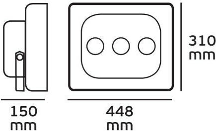 VK Lighting Στεγανός Προβολέας LED 150W Θερμό Λευκό 3000K IP66