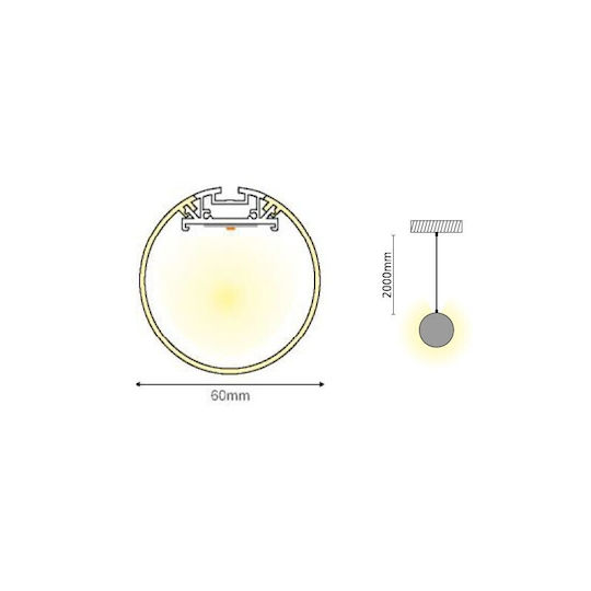 Aca Commercial Linear LED Ceiling Light 41W Natural White 149cm