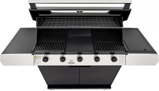 Beef Eater 1200E Газово Барбекю Чугунена Решетка и Плоча с 5 бр 26.5кВт и Страничен Нагревател
