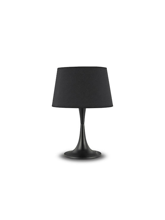 Ideal Lux Μεταλλικό Πορτατίφ για Ντουί E27 με Μαύρο Καπέλο και Βάση