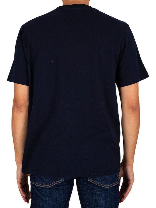 Superdry Ανδρικό T-shirt Navy Μπλε με Στάμπα