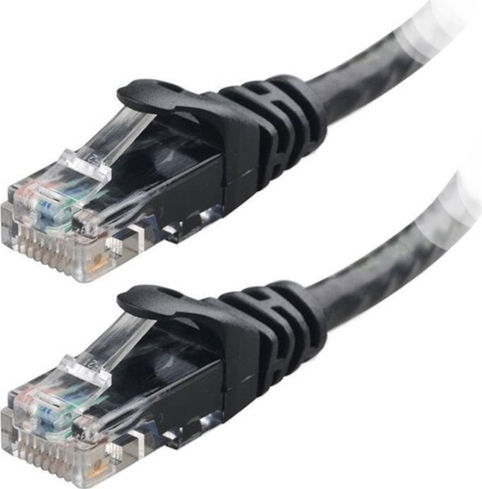 Powertech U/UTP Cat.5e (Gigabit) Мрежов Кабел Ethernet 2м Черен