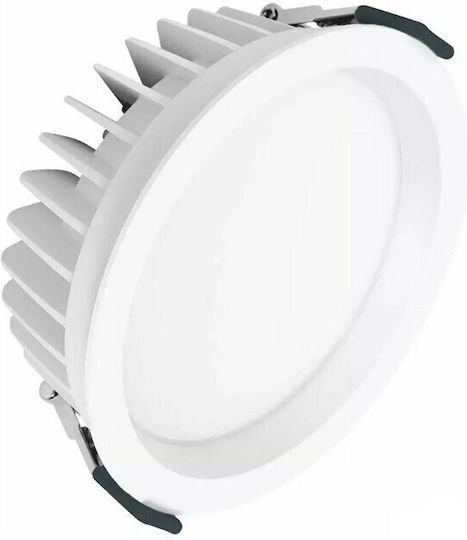 Ledvance Downlight ALU DN Στρογγυλό Χωνευτό LED Panel 25W με Ψυχρό Λευκό Φως 6500K 21.5εκ.