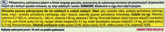 Tropical Sterlet Basic S Tropical Fish Food Granules 1500gr