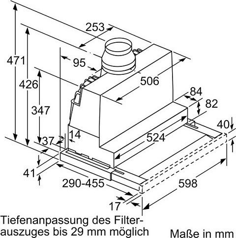 Bosch Συρόμενος Απορροφητήρας 60cm Γκρι