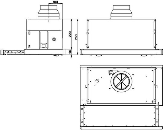 Faber Maxima NG Eco Ev8 AM/X A60 Συρόμενος Απορροφητήρας 60cm Inox