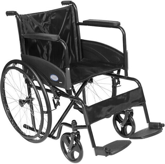 Mobiak Basic 1 0808383i Rollstuhl Einfacher Typ Rollstuhl Einfacher Typ Rollstuhl mit abnehmbaren Beinen 46cm 0808383i Schwarz