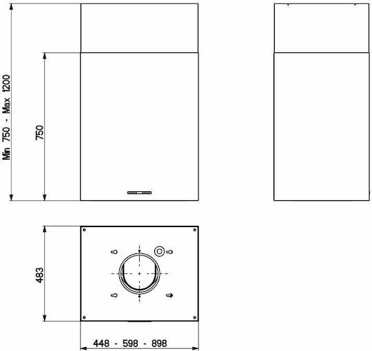 Faber Cubia Isola Plus EV8 X A60 Απορροφητήρας Νησίδα 60cm Λευκός