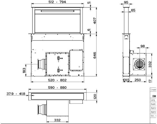 Faber FABULA EVO+BK A90 Απορροφητήρας Πάγκου 90cm Μαύρος