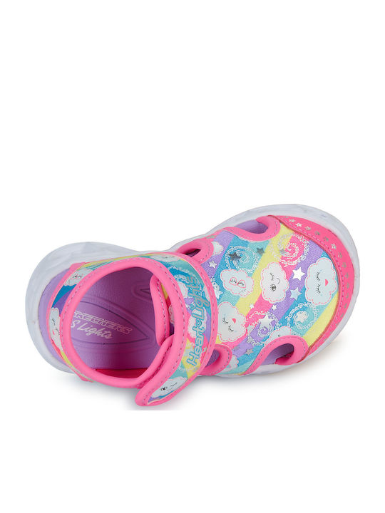 Παπουτσοπέδιλα Heart Sandal Cuties Clouds με Σκρατς & Φωτάκια Ροζ